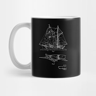 Sailing Ship Vintage Patent Drawing Mug